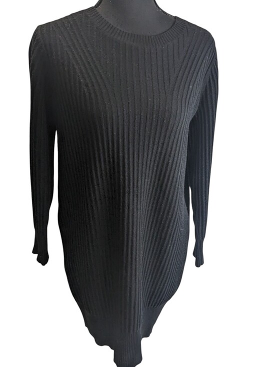 Club Monaco Dresses & Skirts - Club Monaco Women's Black Ribbed Knit Mini Dress Wool Blend Size 8
